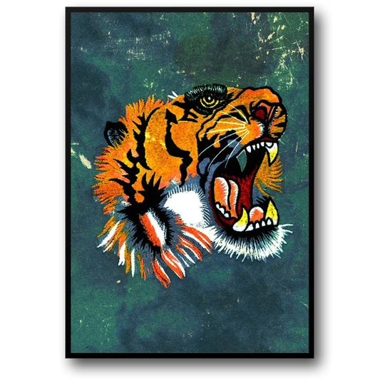 Tiger Poster | Alessandro Michele Design | Gucci Legends Art Print | Home Decor Wall Art