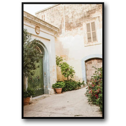 Arches & Leaves Poster | Tranquil Architectural Design | Elegant Home Decor Wall Art | Nature-Inspired | Premium Quality Print