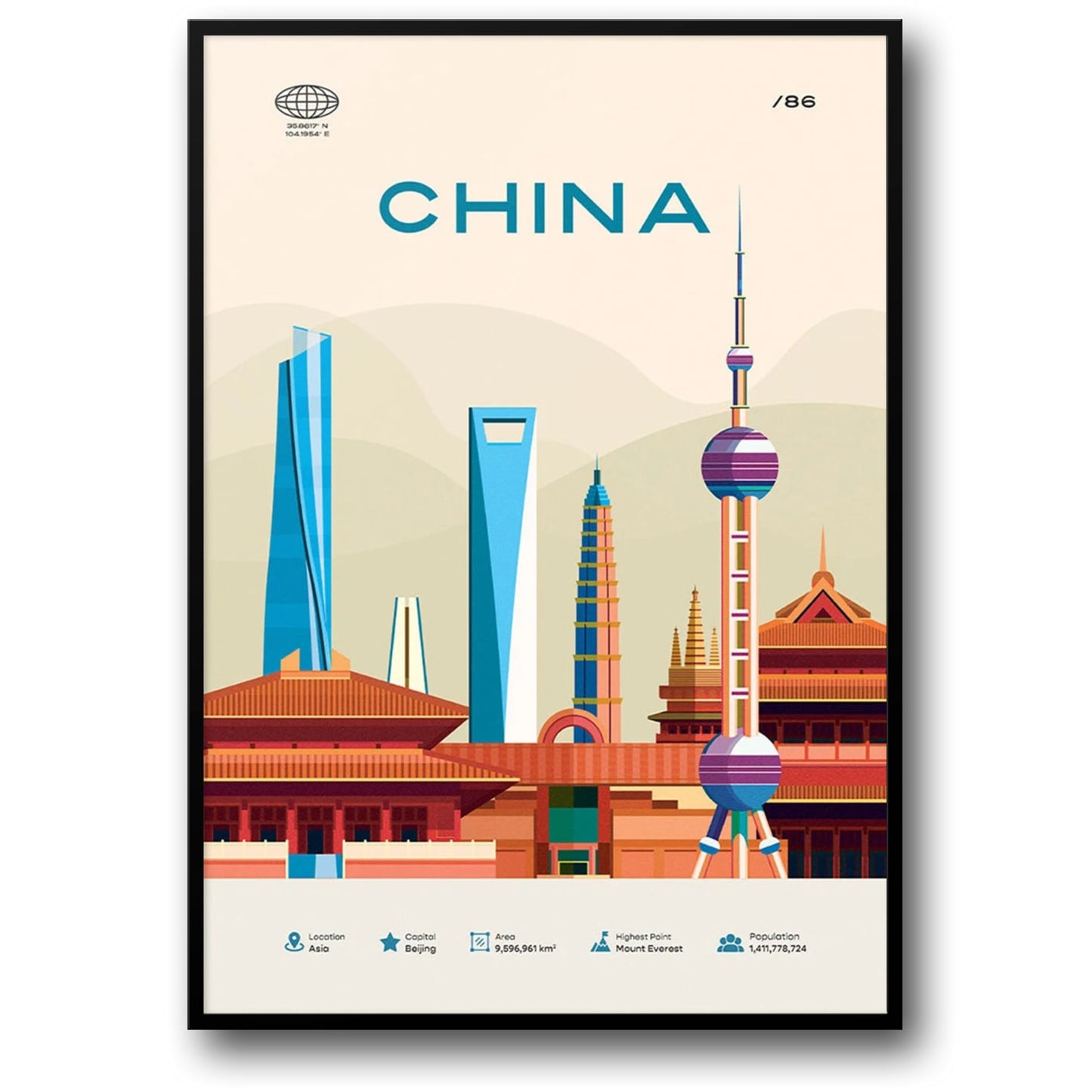 Beijing Skyline | Modern Urban Art