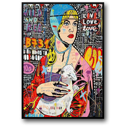 Abstract Graffiti | Queen of England Portrait