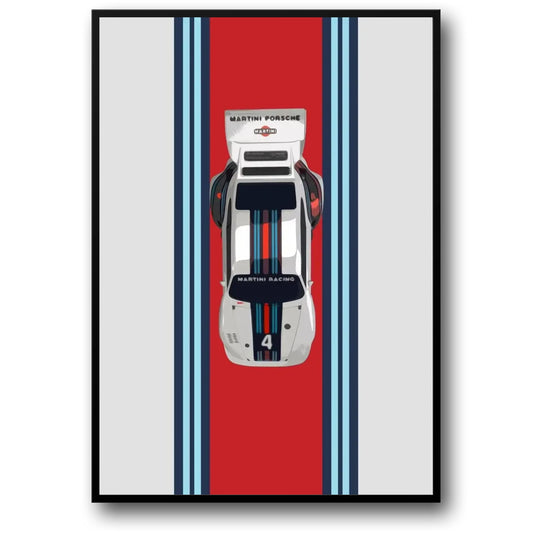Porsche 911 Martini | Vintage Racing Poster | Martini Porsche Elegance on the Track | Stylish Racing Heritage