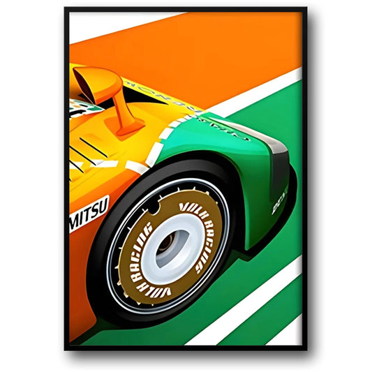 Modern Racing Poster | Vintage Racing Style | Le Mans Art Print | Home Decor Wall Art