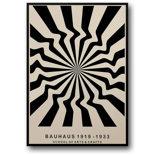 Bauhaus Illusion | Modern Art Perspective Poster | Geometric Design | Wall Decor | Home & Office Aesthetic | Contemporary Artwork | Visual Art for Living Room & Bedroom | High-Quality Print