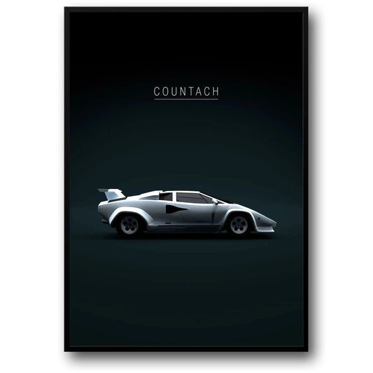 Lamborghini Countach Poster | Tribute to Classic Automotive Legends | Wall Decor | Vintage Car Art