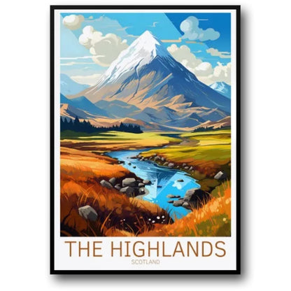 Iconic Scotland | Autumn in The Highlands | Scenic Landscape Poster | Wall Decor | Home Art Display