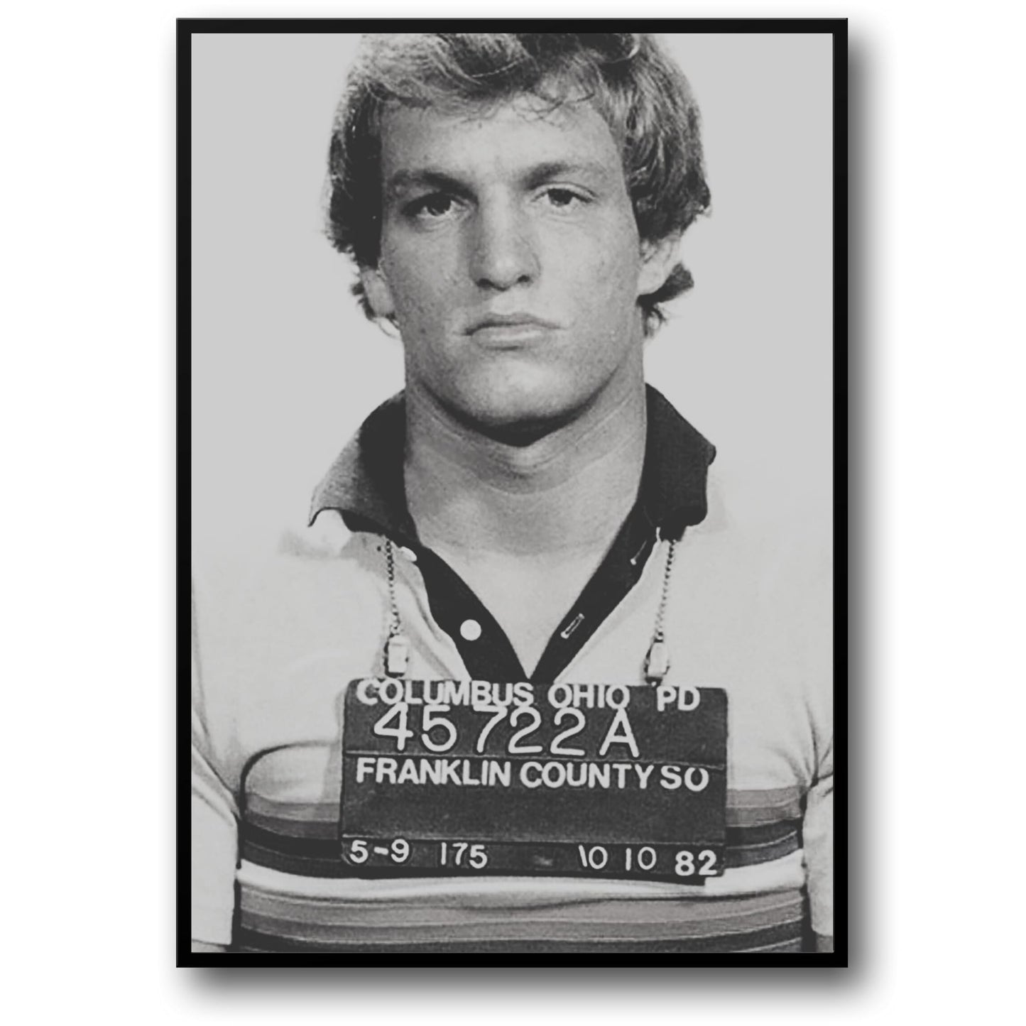 Woody Harrelson Mugshot | Celebrity Art Print