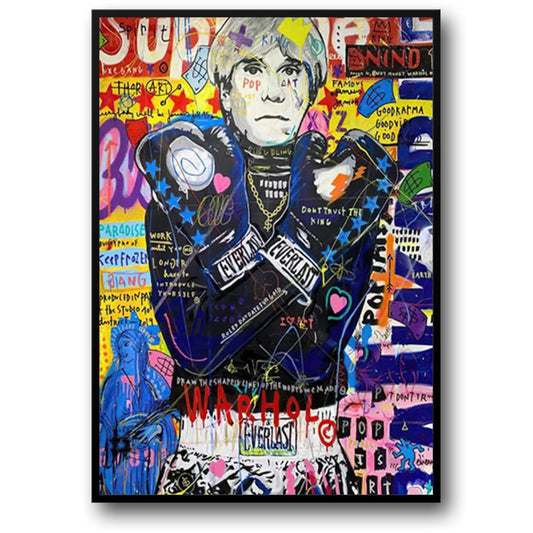 Abstract Graffiti Art | Queen of England Portrait | Street Pop Canvas Poster for Living Room Decor