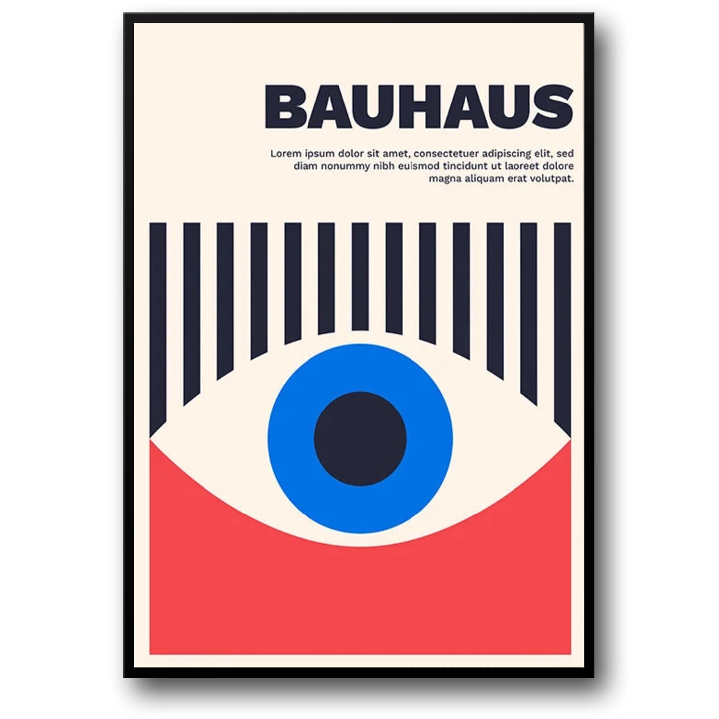 Bauhaus Eye Pattern | Vintage Geometric Art | Modern Decor