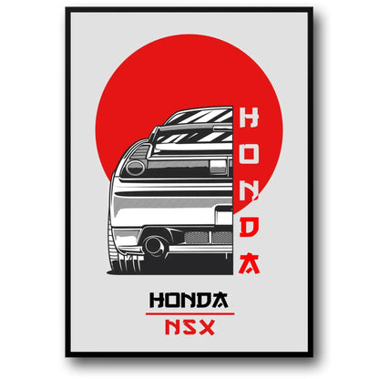 Honda NSX Poster | Japanese Car Artwork | Home & Garden Decor | Automotive Wall Art Print