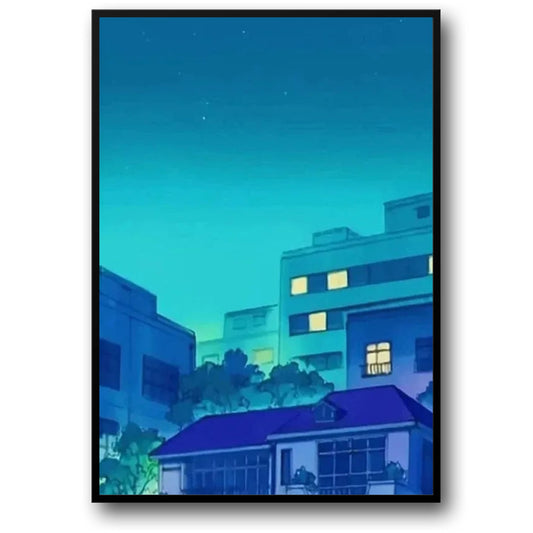 Classic Japanese Anime Poster | Urban Melodies | Vintage Art Wall Decor | Home & Garden Decoration | Japanese Aesthetic Artwork