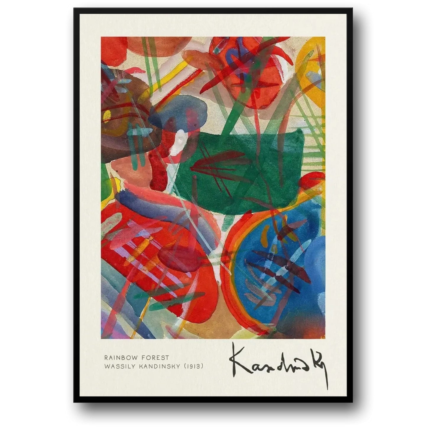 Kandinsky Rainbow Forest | Abstract 1913 | Colorful Expressionist