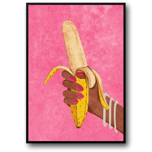 Peeling Banana Poster | Whimsical Kitchen Wall Art | Playful Decor for Home