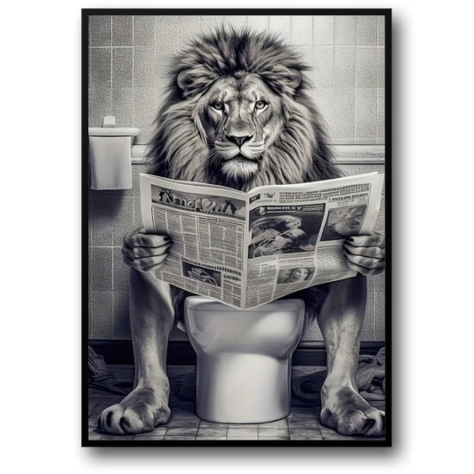 Lion Comic | Reading Newspaper | Humorous Art