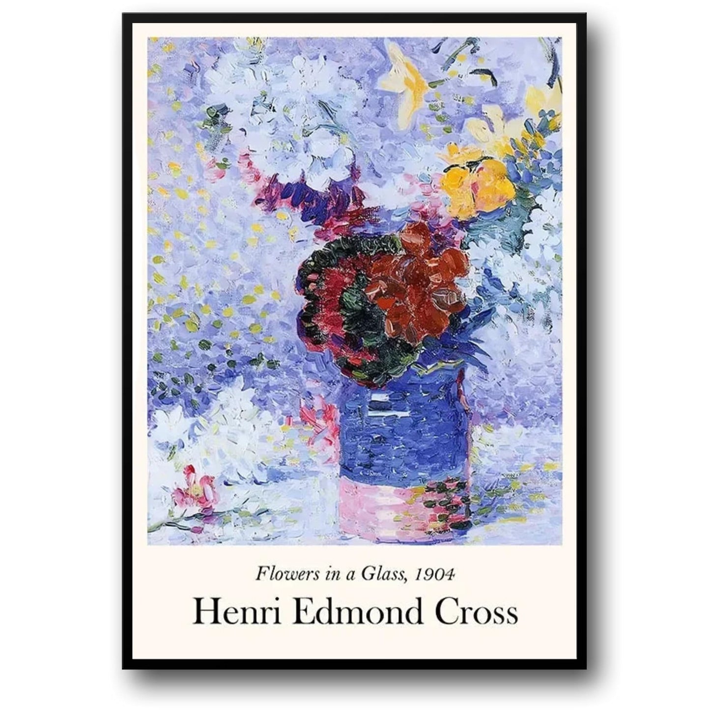 Henri Edmond Cross | Flowers in a Glass | Impressionist Floral