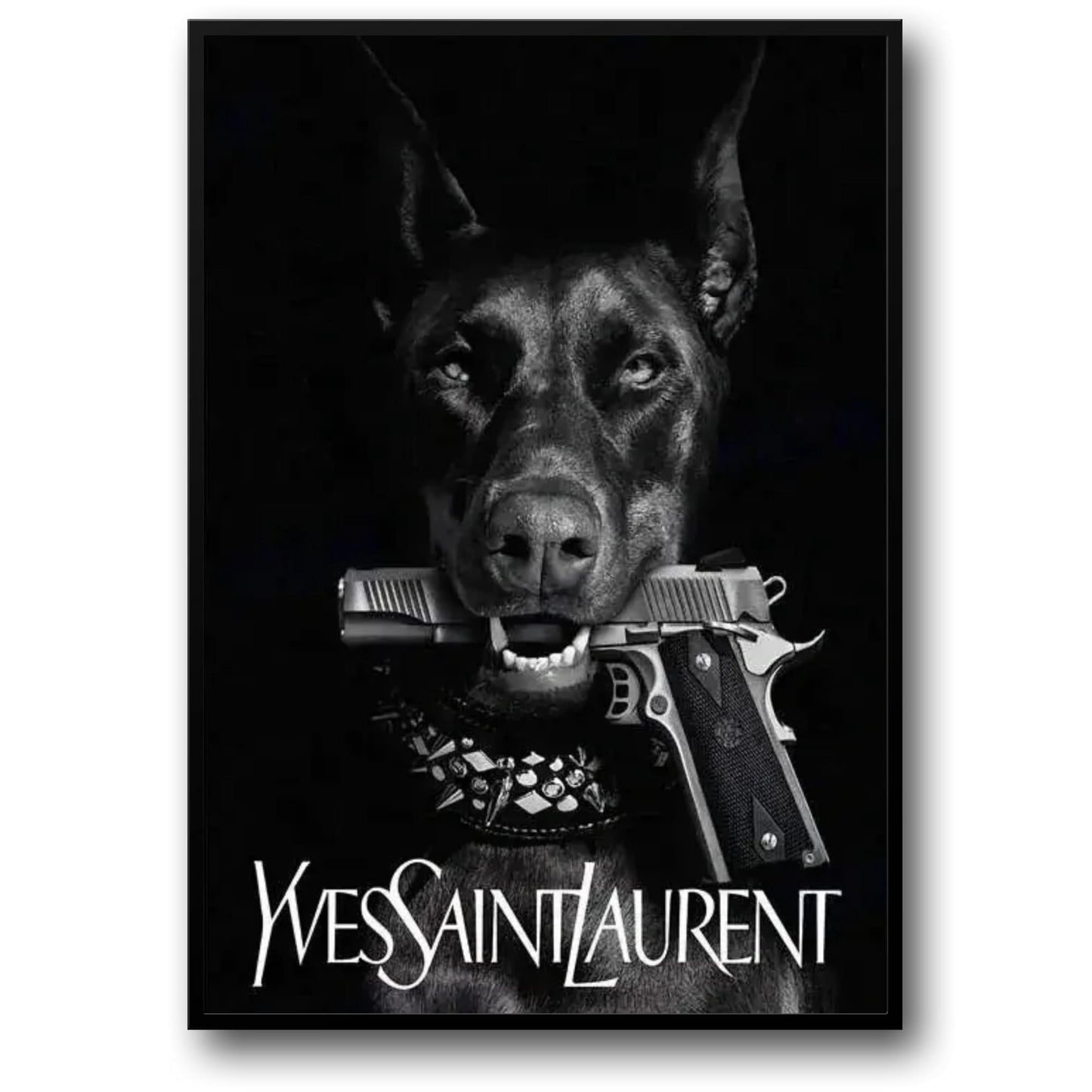 Yves Saint Laurent | Doberman & Paris Skyline