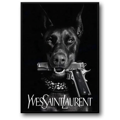 Yves Saint Laurent | Doberman & Paris Skyline