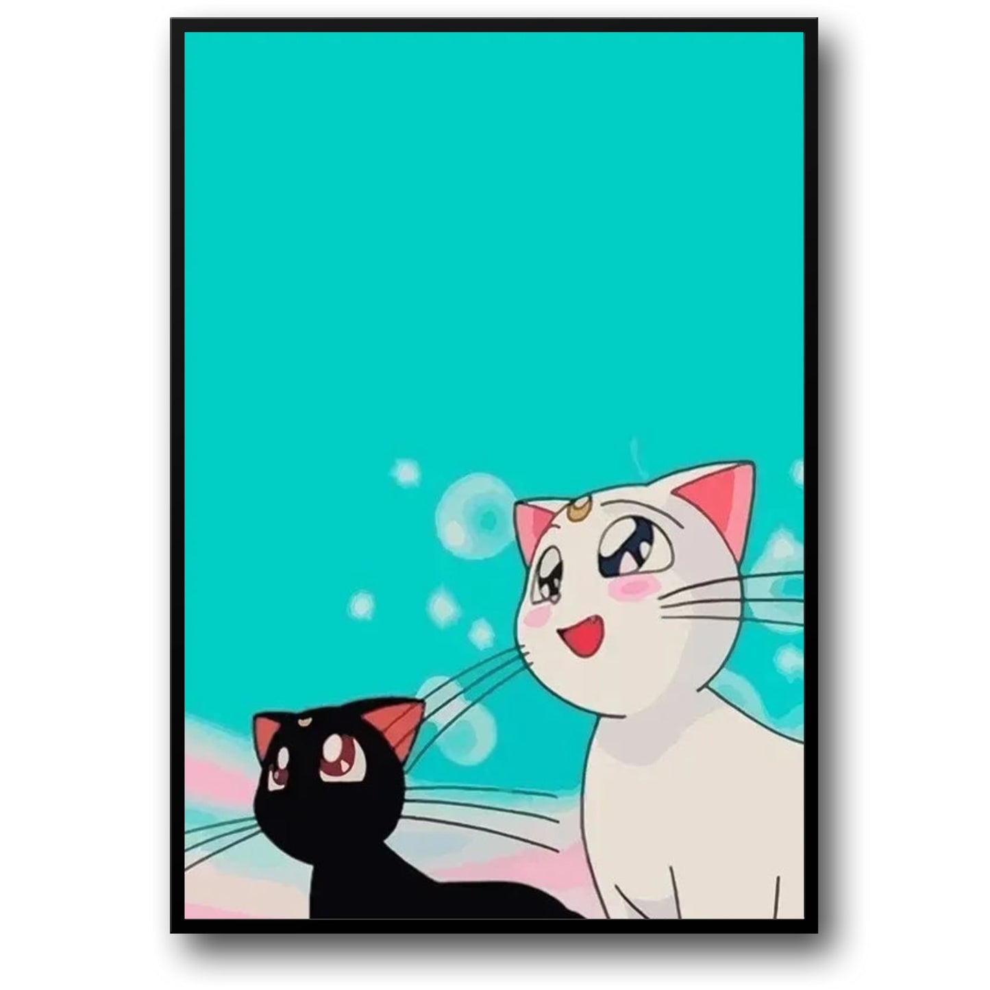 Anime Art Poster | Classic Japanese Style | Feline Daydreams Design | Wall Decor | Home & Garden