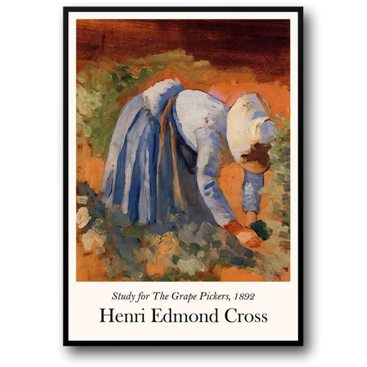 Henri Edmond Cross | The Grape Pickers 1892 | Vintage Art | Impressionist Poster | Fine Art Reproduction | Wall Decor