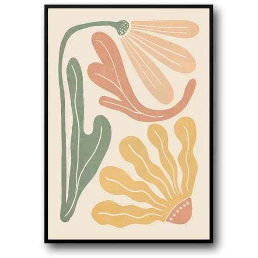 Minimalistic Floral Inspiration Poster | Garden Harmony Design | Modern Wall Art Decor | Botanical Home Aesthetic