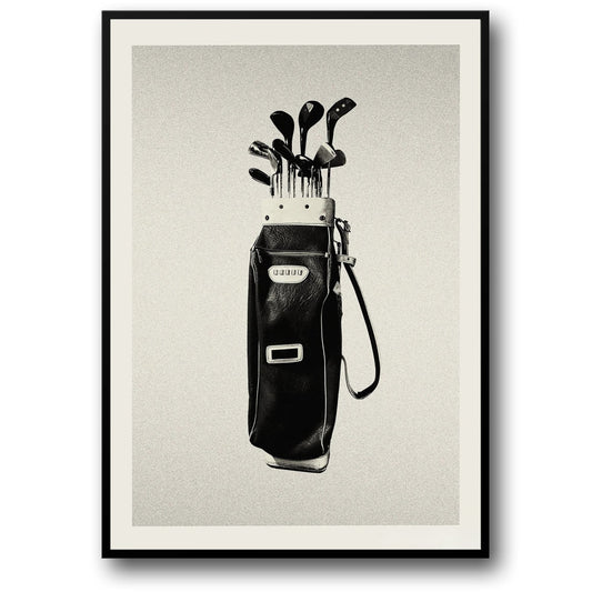Vintage Golf Bag Poster | Celebrating Iconic Golf Legends | Dynamic Artwork of Players' Skill, Passion & Legacy | Perfect for Home Decor & Golf Enthusiasts