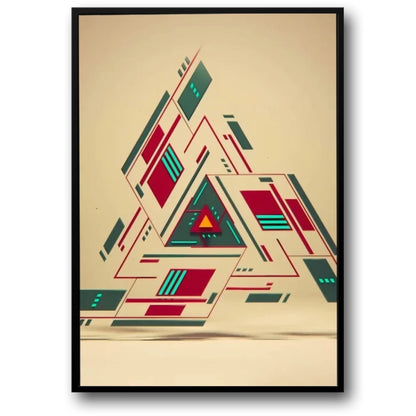 Bauhaus Modern Maze Poster | Symmetrical Architecture Print | Decorative Art for Home & Garden Decor