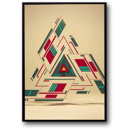 Bauhaus Modern Maze Poster | Symmetrical Architecture Print | Decorative Art for Home & Garden Decor