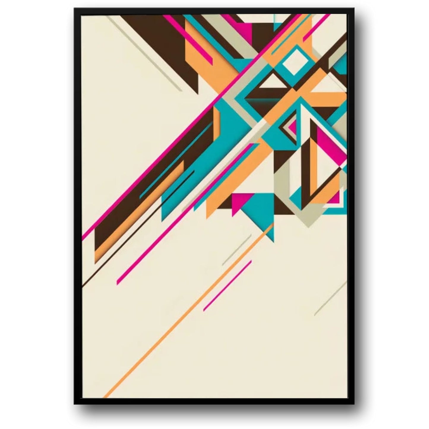 Bauhaus Geometric Poster | Urban Textured Facades | Modern Wall Art for Home Decor