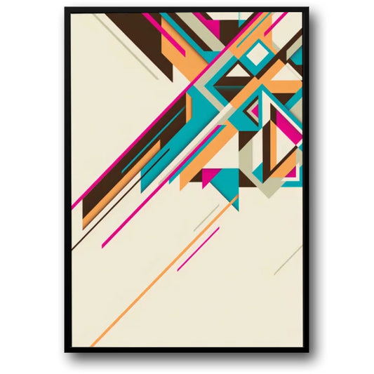 Bauhaus Geometric Poster | Urban Textured Facades | Modern Wall Art for Home Decor