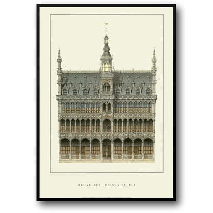 Maison du Roi | Brussels | Belgium | Grand Place Architecture | Belgian Historical Buildings | Classic Architecture Posters
