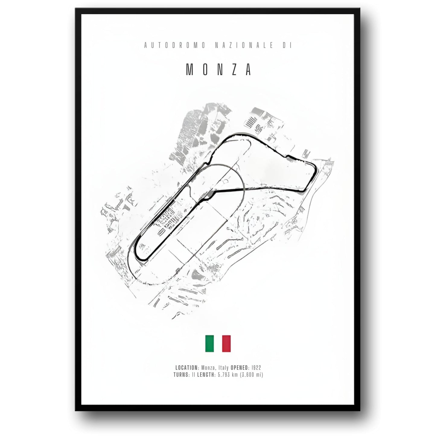 Monza F1 Track Layout | Racing Art