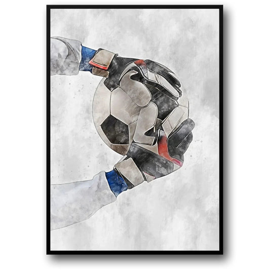 Keeper Poster | Football Soccer Art | The Spirit of Sport | Tribute to Passion & Perseverance | Unique Wall Decor
