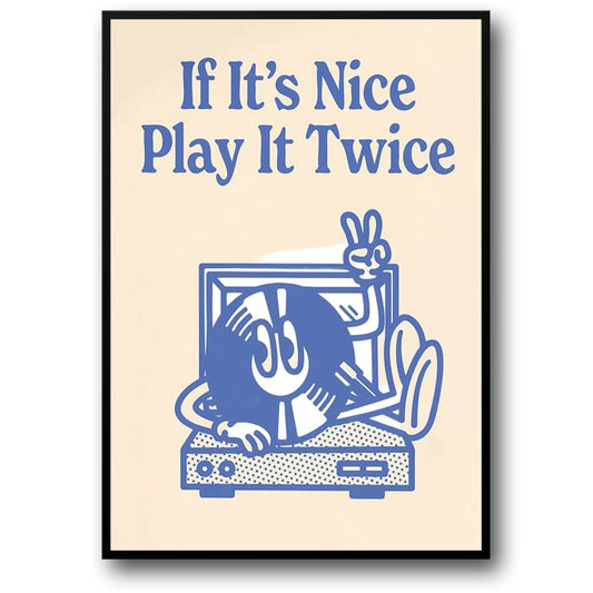 More Espresso Less Depresso | Retro Poster | Record Player Art | Cartoon Character Wall Decor | Canvas Print | Home & Garden