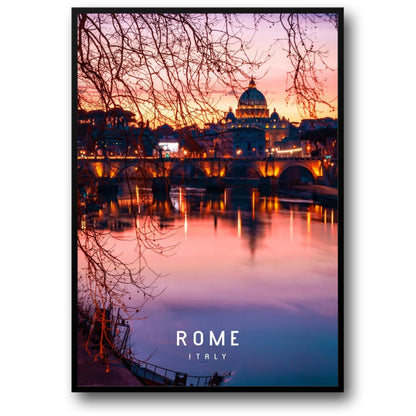 St. Peter's Basilica at Dusk | Rome | Italy | Iconic Vatican Views | Breathtaking Skylines | Majestic Rome Posters