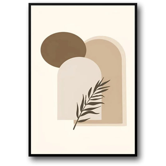 Modern green plants leaf sun poster