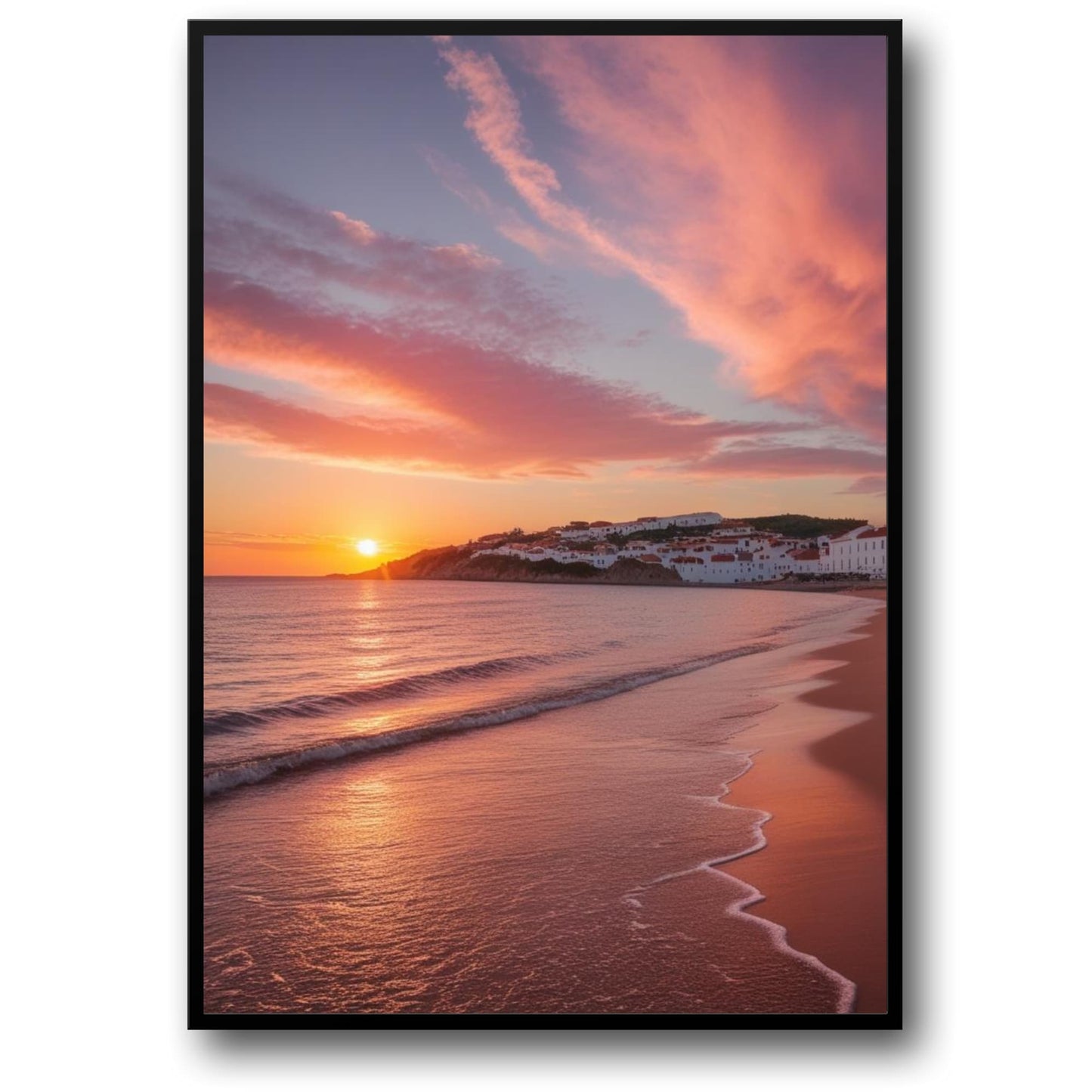 Calming Coastal Scene Poster | Ocean Waves Art | Tranquil Beach Print | Coastal Wall Decor | Seascape Artwork | Serene Shoreline Poster | Coastal Home Decor | Calming Beach Scene Poster