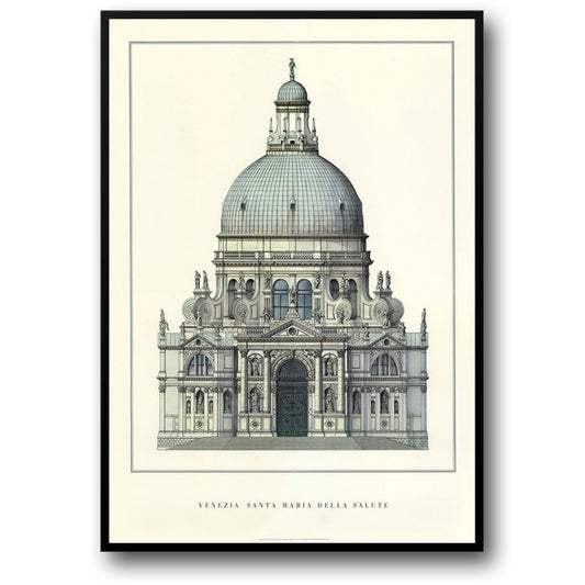 Santa Maria della Salute | Venice | Italy | Baroque Church Architecture | Venetian Architectural Heritage | European Art Posters
