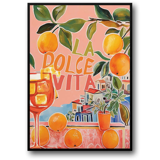 Aperol | Oranges | Classic Italian Beverage | Poster | La Dolce Vita | Vintage Art Print | Kitchen Wall Decor | Retro Style Decoration