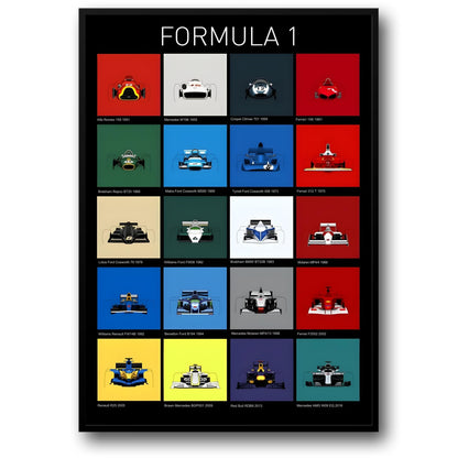 Formula 1 Legend | Racer Helmet & Iconic Cars Art