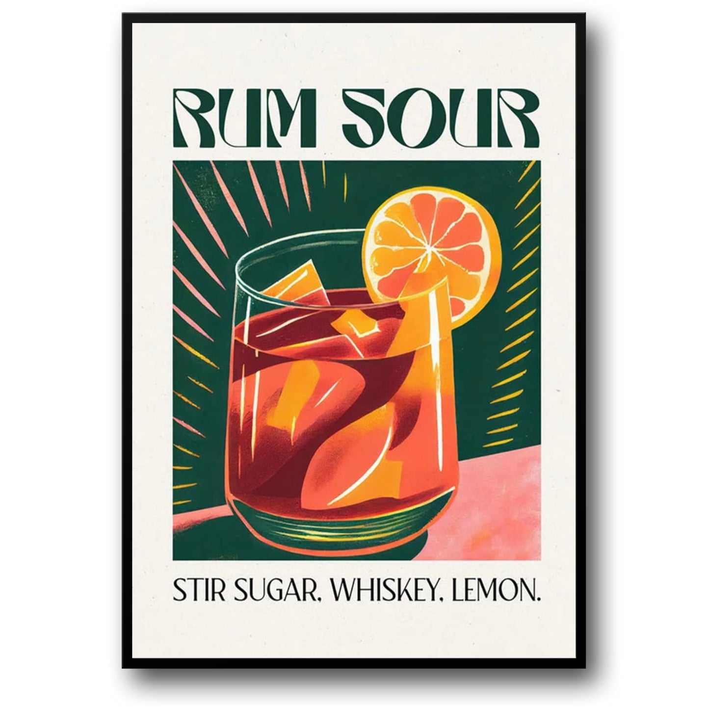 Rum Sour | Vintage Cocktail Art