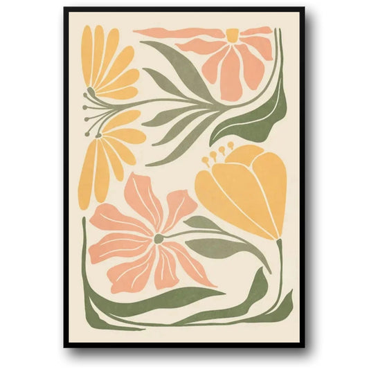 Minimalist Floral Art | Petal Poetry Poster | Elegant Black and White Flower Wall Decor | Contemporary Botanical Print | Artistic Home Decoration