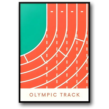 Geometry of Victory | Olympic Track Sports Art