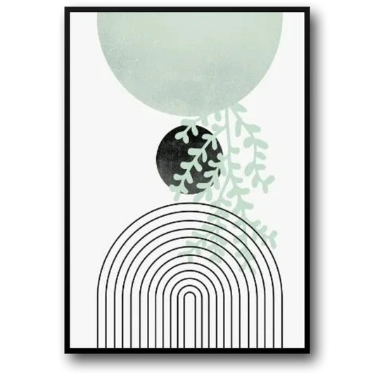 Minimalist Botanical | Serene Green Art