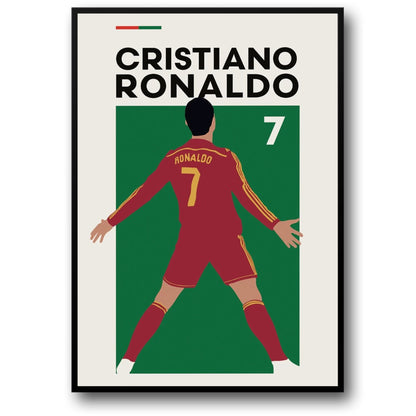 Christiano Ronaldo Poster | Football Icon Wall Art | Sport Lovers Decor | Celebrity Athlete Print