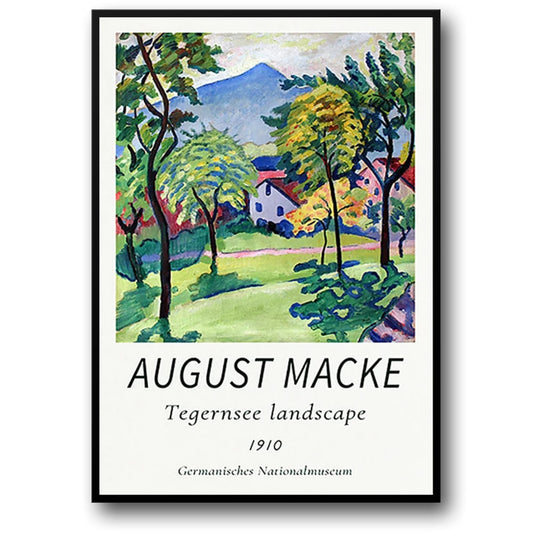 August Mack | Tegernsee Landscape 1910 | Art Print | Vintage Artwork Poster | Wall Decor | Scenic Nature | Impressionist Landscape | Home Decor Poster