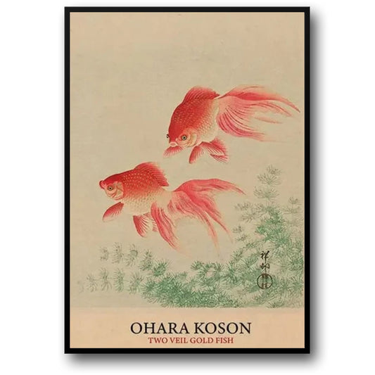 Hokusai Ohara Koson Art Print | Japanese Vintage Wall Poster | Home Bar Decor | Cafe Decoration Poster