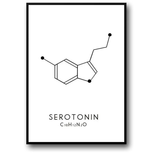 Dopamine & Serotonin Molecular Formula | Science Art