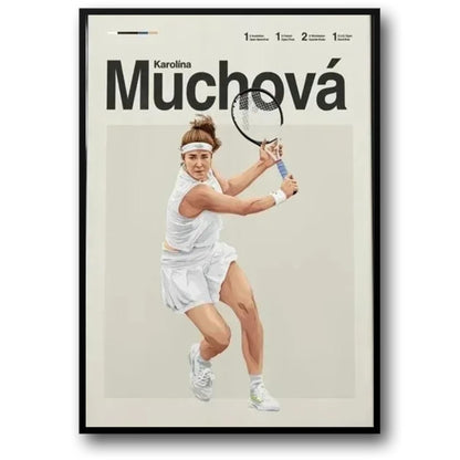Karolina Muchova Poster | Legends of Tennis | Modern Aesthetic Tennis Art for Home Decor