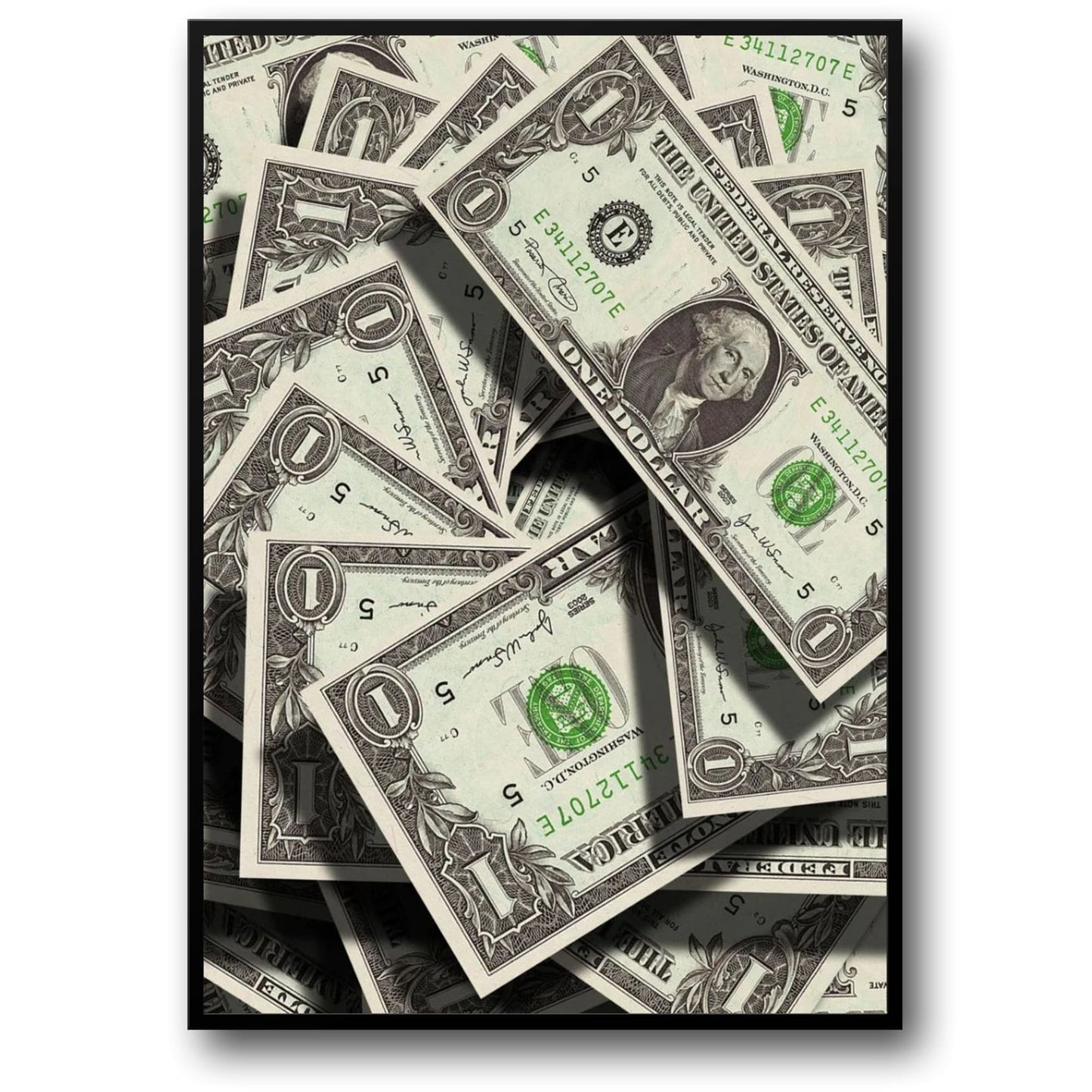 US Dollar Bills | Wealth Wall Art