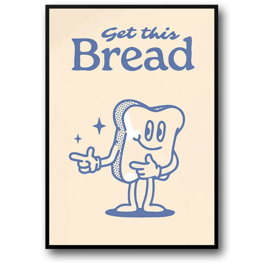 More Espresso Less Depresso | Retro Cartoon Poster | Canvas Wall Art | Record Player Print Decor | Home Artwork