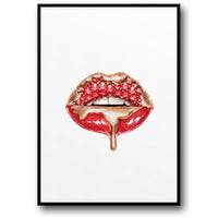 RED GLITTER LIPS